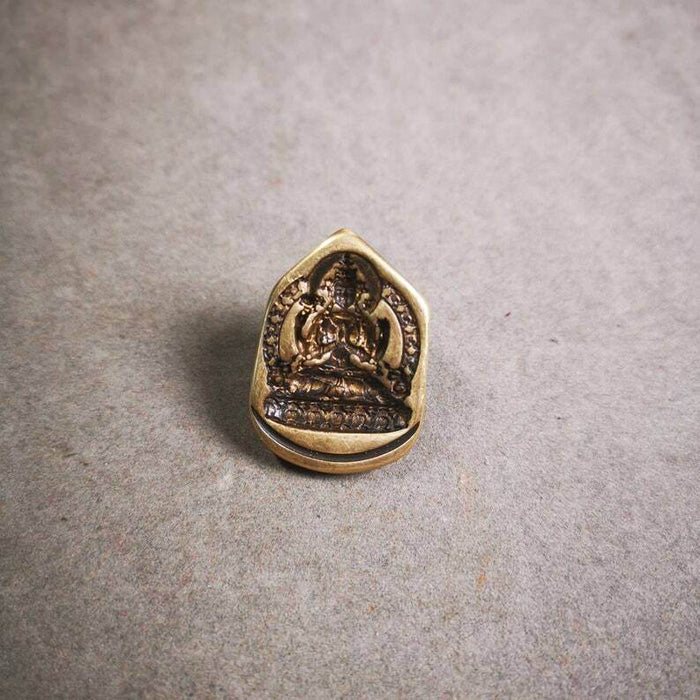 Statue Tsa Tsa Mold Amulet,Chenrezig,Copper Mould - Tibetan tsa tsa mold, view 4