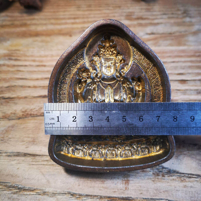 Tsa-Tsa Mold Chenrezig,Four Armed Padmapani - Tibetan tsa tsa mold, view 7