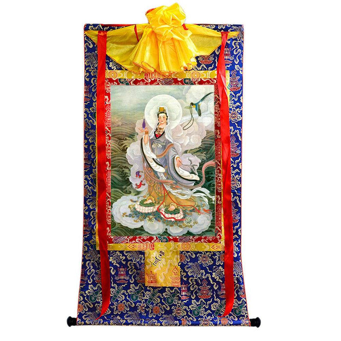 Avalokitesvara - Tibetan thangka painting, view 4