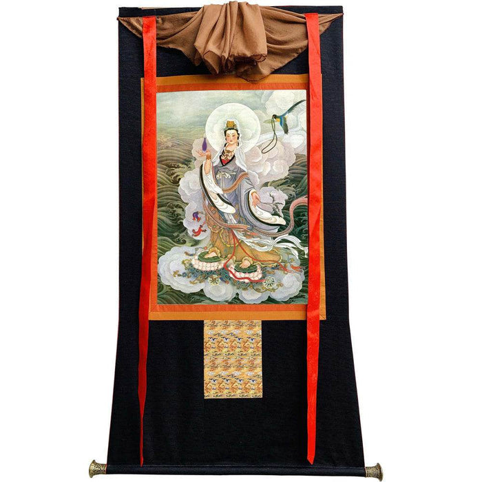 Avalokitesvara - Tibetan thangka painting, view 8