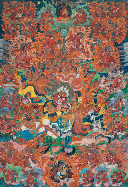Begtse Chen \ Chamsing Image - Tibetan thangka painting, front view