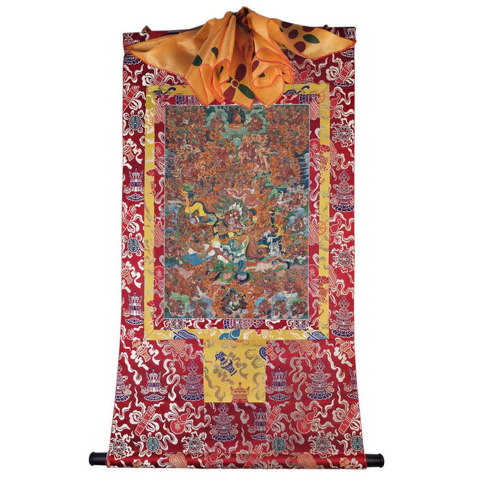 Begtse Chen - Tibetan thangka painting, detailed view