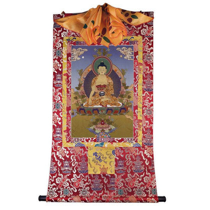 Medicine Buddha Image - Tibetan thangka painting, view 7