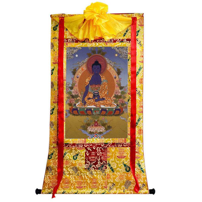 Bhaisajyaguru - Medicine Buddha Image - Tibetan thangka painting, view 8