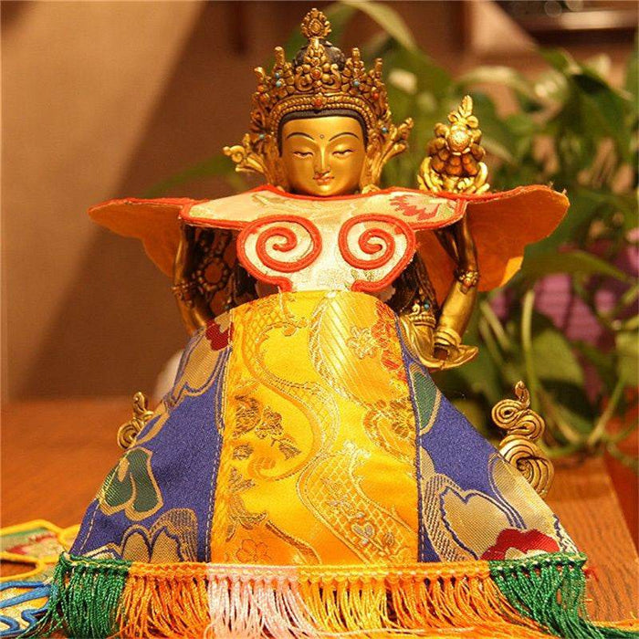 Buddha Statue Robe Clothes - Tibetan Buddhist statue, front view