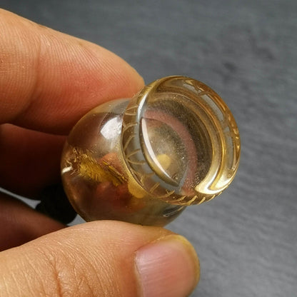Buddhist Amulet,Crystal Stupa Pendant,Pagoda,Buddhist Tower,Gau Shrine - Tibetan Buddhist amulet, view 7