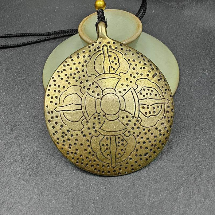 Buddhist Amulet,Melong SIPAHO,Mandala Flower Pattern - Tibetan Buddhist amulet, view 4