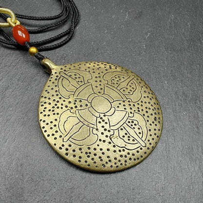 Buddhist Amulet,Melong SIPAHO,Mandala Flower Pattern - Tibetan Buddhist amulet, view 7