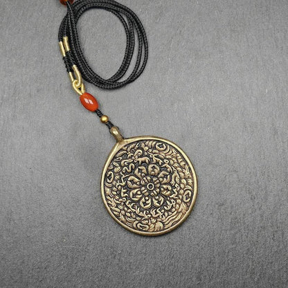 Buddhist Amulet,Melong SIPAHO,Mandala Flower Pattern - Tibetan Buddhist amulet, view 8