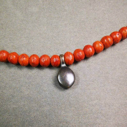 Buddhist Mala Counter Clip - Tibetan Buddhist mala beads, front view