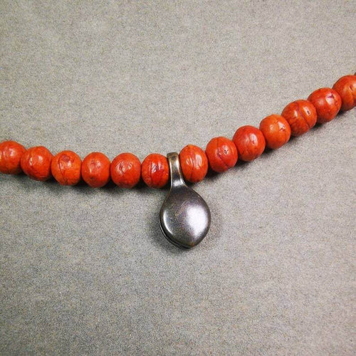 Buddhist Mala Counter Clip - Tibetan Buddhist mala beads, front view