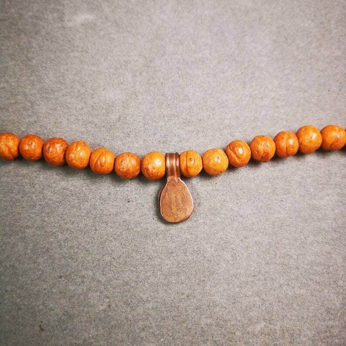 Buddhist Mala Counter Clip - Tibetan Buddhist mala beads, front view