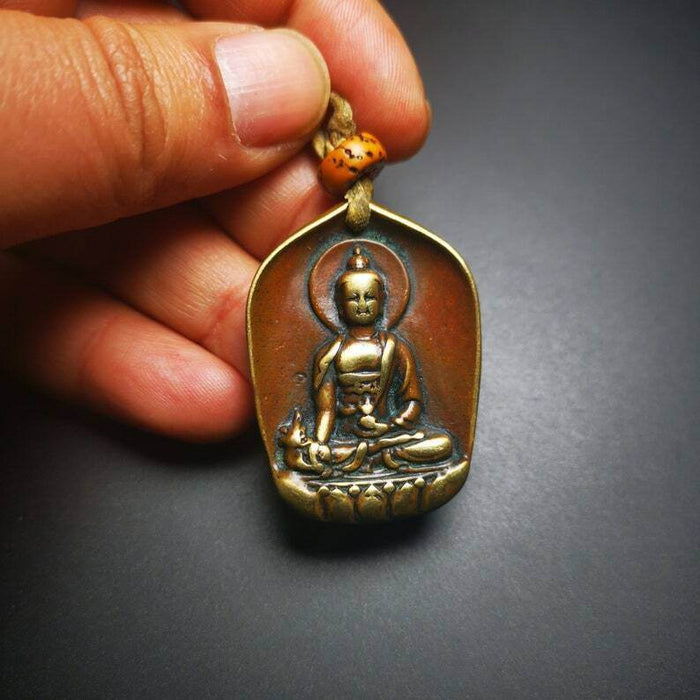 Buddhist Protective Pendant,Shakyamuni Gautama Amulet - Tibetan Buddhist amulet, view 7