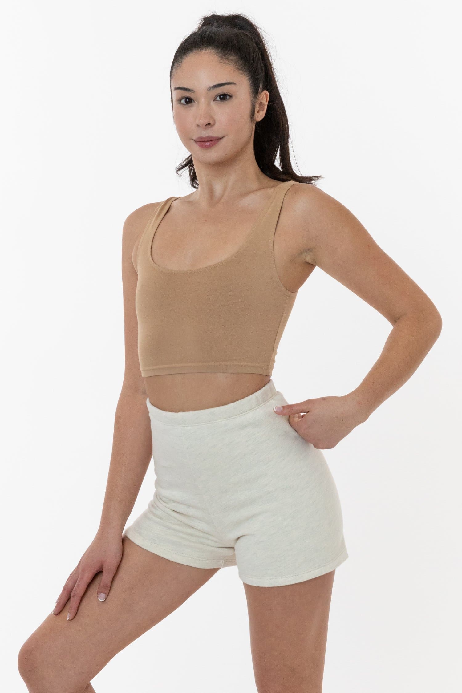 CF330 - Cotton Fleece High Waist Fitted Short