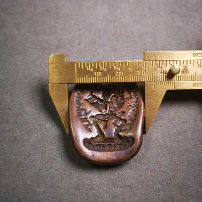 Citipati, Shmashana Adhipati - Tibetan tsa tsa mold, view 5