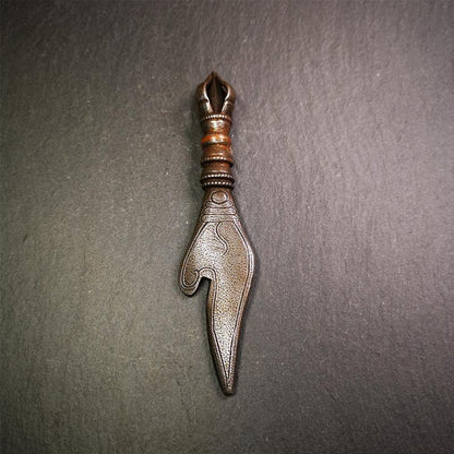 Conch Kila Phurba - 4.7" - Tibetan Buddhist art, view 7