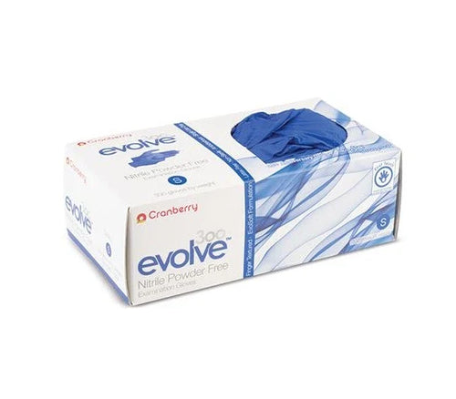 Cranberry Global - Evolve 300 Nitrile Powder Free Cobalt Blue Examination Gloves, Small - 3306