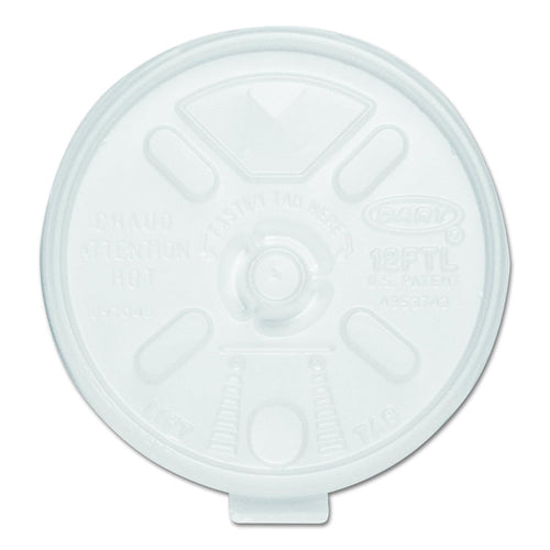 Dart Container - Lift & Lock Travel Lid fits 12 Oz, 14 Oz Foam Cups, 1000/Cs - 12FTL