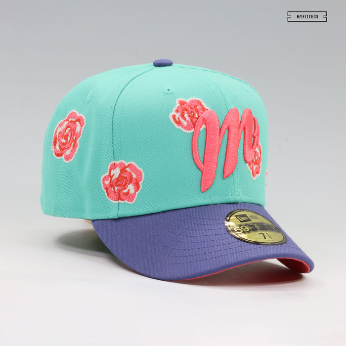 DIABLOS ROJOS DEL MÉXICO LMB ROSES ALL OVER NEW ERA FITTED CAP