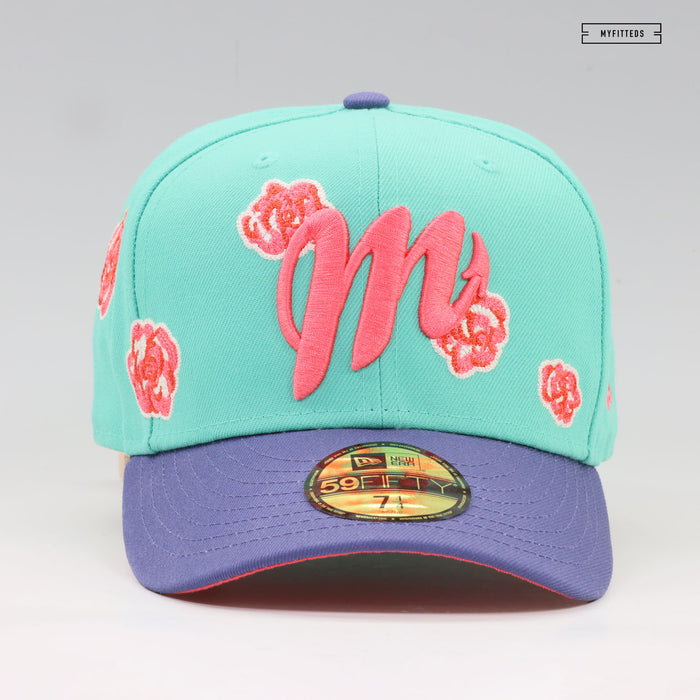 DIABLOS ROJOS DEL MÉXICO LMB ROSES ALL OVER NEW ERA FITTED CAP