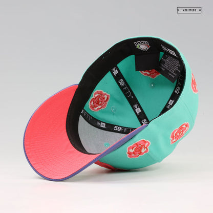 DIABLOS ROJOS DEL MÉXICO LMB ROSES ALL OVER NEW ERA FITTED CAP