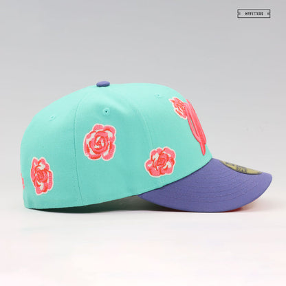 DIABLOS ROJOS DEL MÉXICO LMB ROSES ALL OVER NEW ERA FITTED CAP