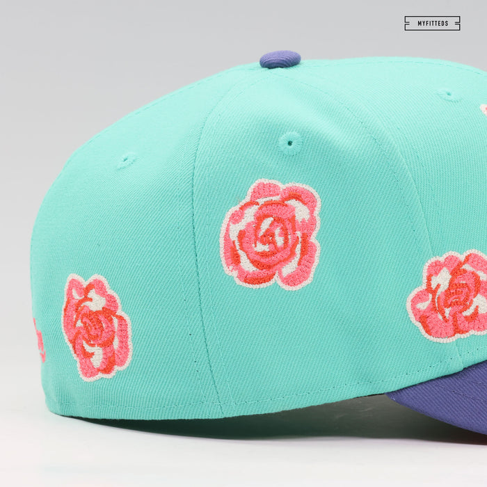 DIABLOS ROJOS DEL MÉXICO LMB ROSES ALL OVER NEW ERA FITTED CAP