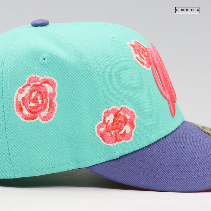 DIABLOS ROJOS DEL MÉXICO LMB ROSES ALL OVER NEW ERA FITTED CAP