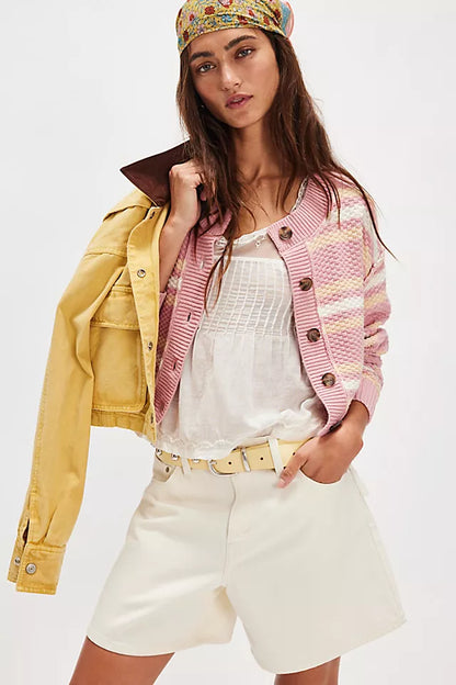 Lila Stripe Cardi