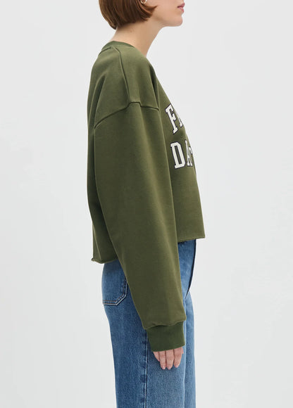 Favorite Daughter Cropped Collegiate Sweatshirt