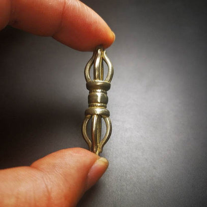 Five-pronged Vajra Amulet - Tibetan Buddhist amulet, view 6