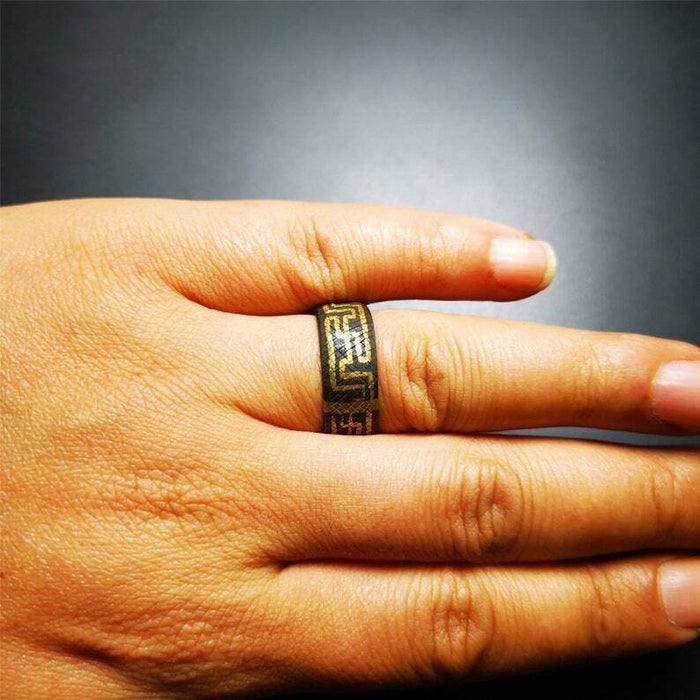 Gandhanra Unique Handmade Tibetan Ring,Made of Gold Filled and Silver Filled - Tibetan Buddhist art, view 7