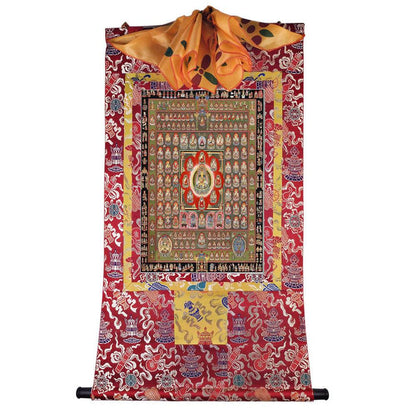 Garbha-dhatu-mandala Image - Tibetan thangka painting, view 7