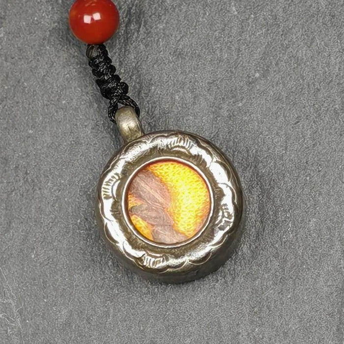 Gau Ghau Shrine, Altar Amulet Pendant - Tibetan Buddhist amulet, detailed view