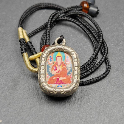 Gau Ghau Shrine, Altar Amulet Pendant - Tibetan Buddhist amulet, detailed view