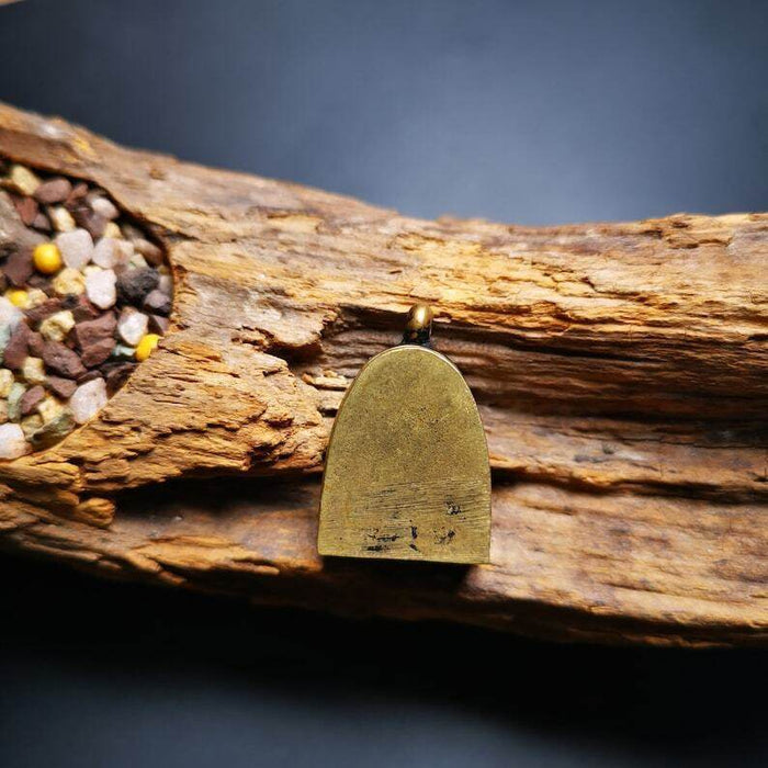 Gau Ghau Shrine, Altar Amulet Pendant - Tibetan Buddhist amulet, close-up detail
