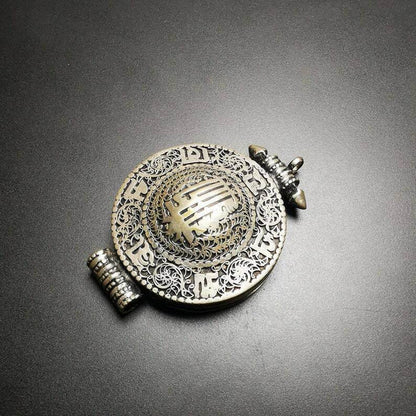 Gau Ghau Shrine, Altar Amulet Pendant,OM and Kalachakra Symbol - Tibetan Buddhist amulet, view 4