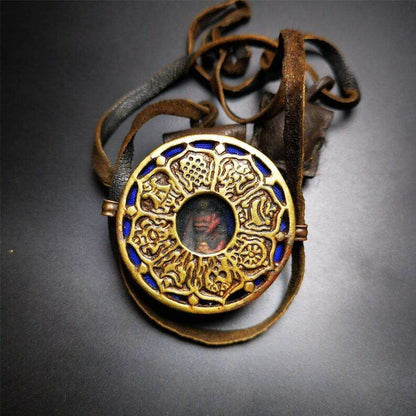 Gau Ghau Shrine, Amulet - Tibetan Buddhist amulet, view 4