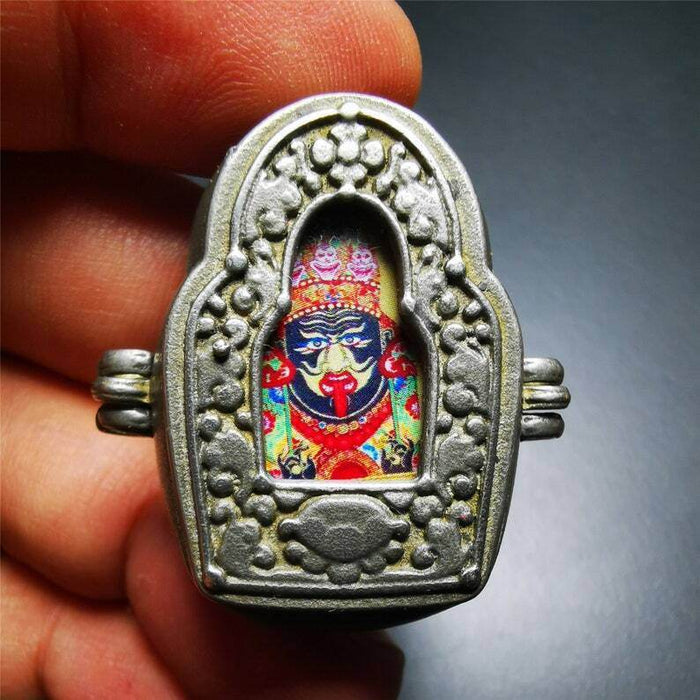 Gau Ghau Shrine,Shri Devi,Drashi Lhamo,Zashi Lhamo,Buddhist Altar Amulet Pendant - Tibetan Buddhist amulet, view 6