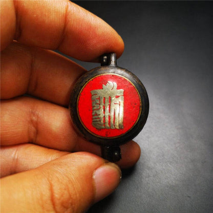 Gau Ghau Shrine,Tibetan Buddhist Altar,Kalachakra Amulet - Tibetan Buddhist amulet, view 4