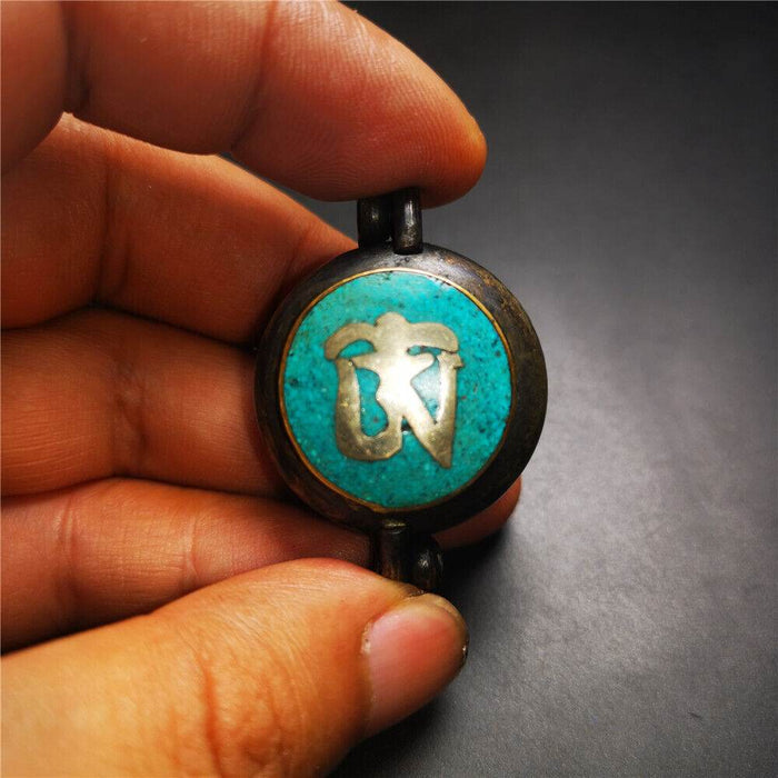 Gau Ghau Shrine,Tibetan Buddhist Altar,Kalachakra Amulet - Tibetan Buddhist amulet, view 5
