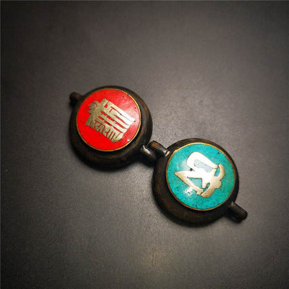 Gau Ghau Shrine,Tibetan Buddhist Altar,Kalachakra Amulet - Tibetan Buddhist amulet, view 6