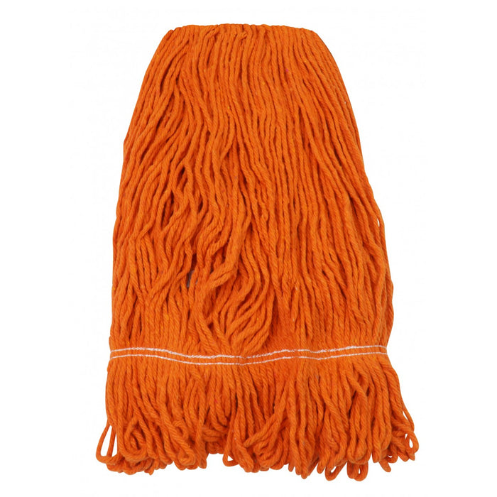 Globe - 24 Oz Synthetic Narrow Band Looped End Orange Mop - 3092