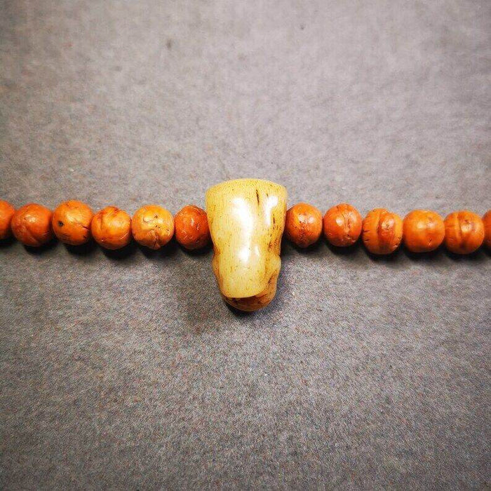 Guru Bead, T-drilled 3-Hole Bead for Prayer Bead - Tibetan Buddhist art, view 6