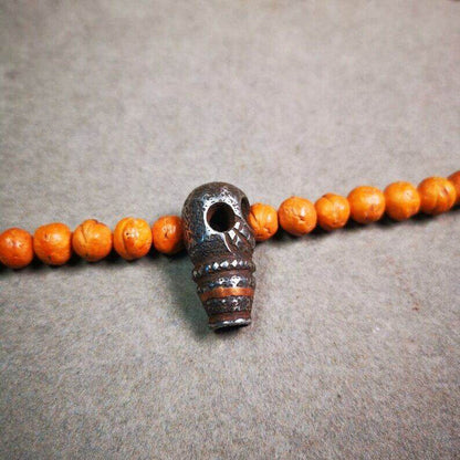 Guru Bead,T-drilled 3-Hole Mala Bead - Tibetan Buddhist mala beads, view 5