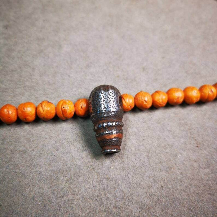 Guru Bead,T-drilled 3-Hole Mala Bead - Tibetan Buddhist mala beads, view 6