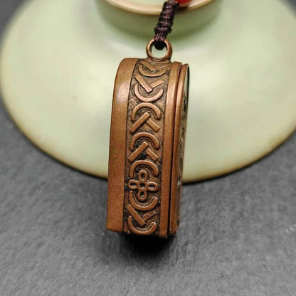 Guru Rinpoche Gau Shrine, Altar Amulet Pendant - Tibetan Buddhist amulet, view 5
