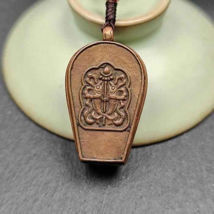 Guru Rinpoche Gau Shrine, Altar Amulet Pendant - Tibetan Buddhist amulet, view 6