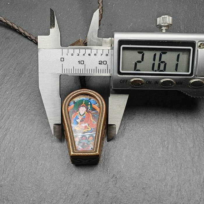 Guru Rinpoche Gau Shrine, Altar Amulet Pendant - Tibetan Buddhist amulet, view 7