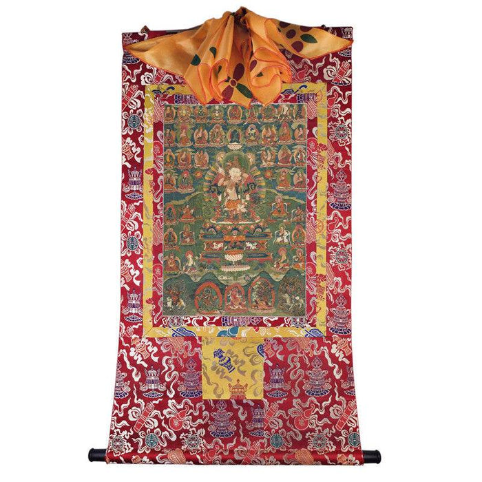 Guru Rinpoche Image - Tibetan thangka painting, view 7
